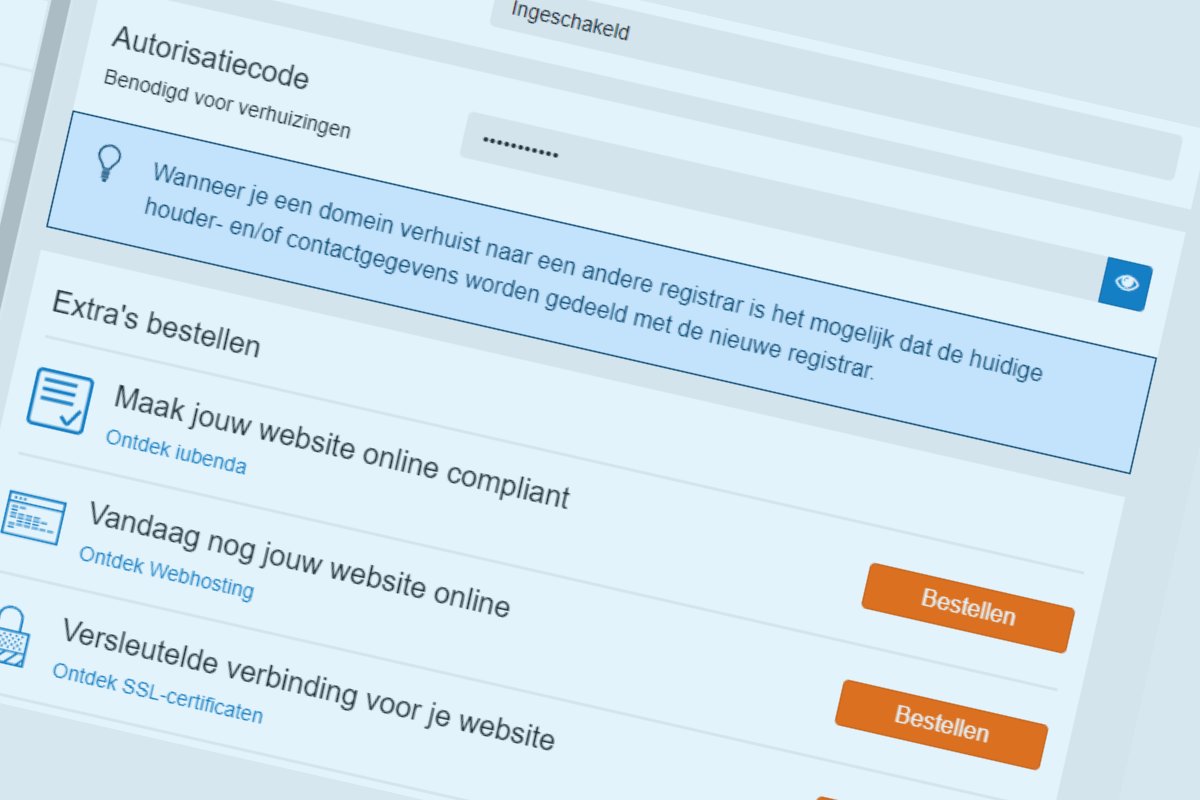 transip verhuiscode aanvragen