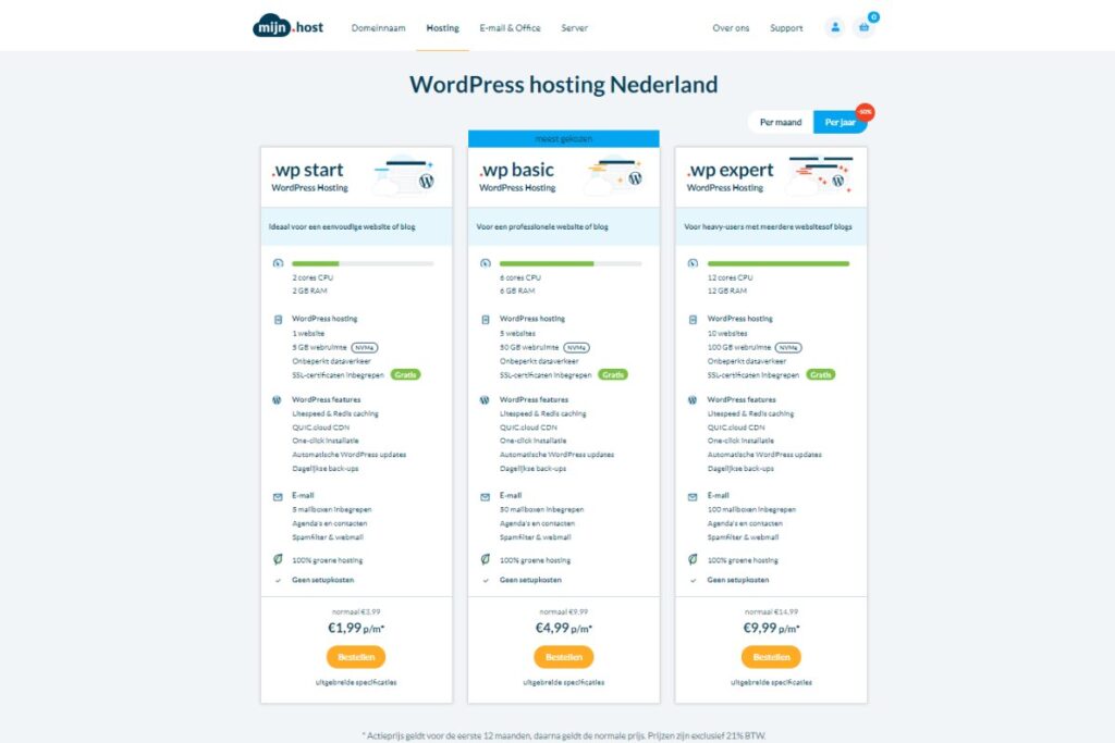 mijn.host wordpress hosting