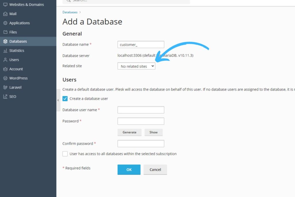 mijndomein website selecteren voor wordpress