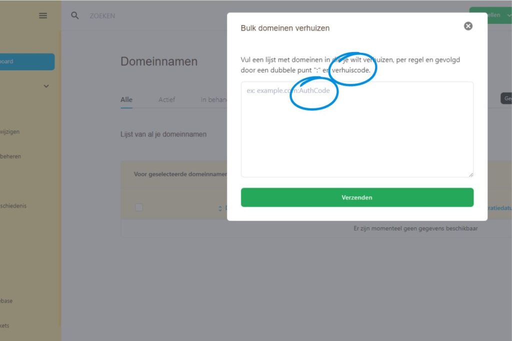 snel.com verhuiscode