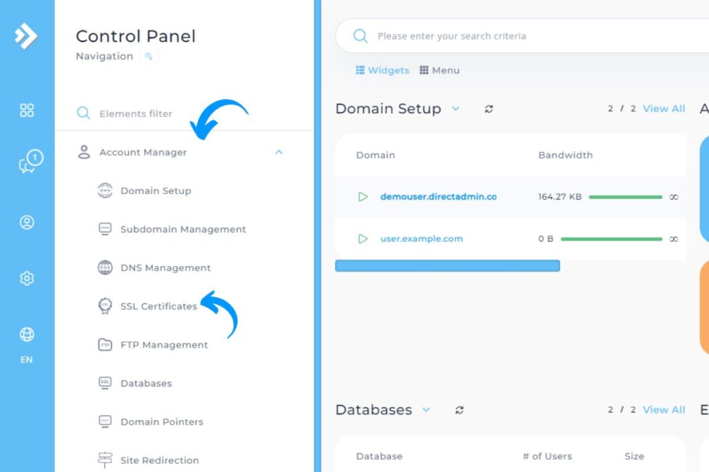 ssl certificaat via direct admin